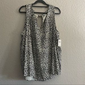Old Navy Leopard Sleeveless Blouse